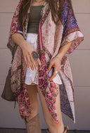 Bohemian Burnout Velvet Kimono-Kimonos-Rae Collective, Women's Online Fashion Boutique Located in Phoenix, Arizona (Scottsdale Area)