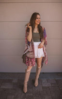 Bohemian Burnout Velvet Kimono-Kimonos-Krush Kandy, Women's Online Fashion Boutique Located in Phoenix, Arizona (Scottsdale Area)