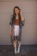 Kelsey Boho Print Combo Kimono-Kimonos-Krush Kandy, Women's Online Fashion Boutique Located in Phoenix, Arizona (Scottsdale Area)