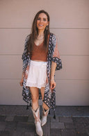 Kelsey Boho Print Combo Kimono-Kimonos-Rae Collective, Women's Online Fashion Boutique Located in Phoenix, Arizona (Scottsdale Area)