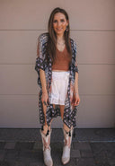 Kelsey Boho Print Combo Kimono-Kimonos-Rae Collective, Women's Online Fashion Boutique Located in Phoenix, Arizona (Scottsdale Area)