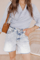 City Gal Striped Wrap Blouse with Belt