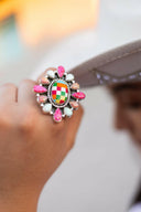 Summer Checkered Cluster Rings-Rings-Krush Kandy, Women's Online Fashion Boutique Located in Phoenix, Arizona (Scottsdale Area)