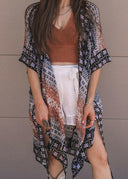 Kelsey Boho Print Combo Kimono-Kimonos-Rae Collective, Women's Online Fashion Boutique Located in Phoenix, Arizona (Scottsdale Area)