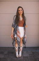 Kelsey Boho Print Combo Kimono-Kimonos-Krush Kandy, Women's Online Fashion Boutique Located in Phoenix, Arizona (Scottsdale Area)