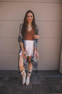 Kelsey Boho Print Combo Kimono-Kimonos-Rae Collective, Women's Online Fashion Boutique Located in Phoenix, Arizona (Scottsdale Area)
