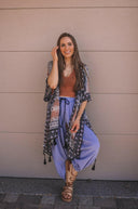 Kelsey Boho Print Combo Kimono-Kimonos-Rae Collective, Women's Online Fashion Boutique Located in Phoenix, Arizona (Scottsdale Area)