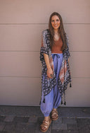 Kelsey Boho Print Combo Kimono-Kimonos-Rae Collective, Women's Online Fashion Boutique Located in Phoenix, Arizona (Scottsdale Area)