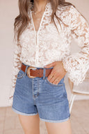 KANCAN Go To Ultra High Rise Denim Shorts