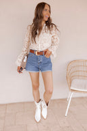 KANCAN Go To Ultra High Rise Denim Shorts