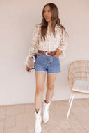 KANCAN Go To Ultra High Rise Denim Shorts