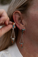Always Connected Chain Stone Earrings-Earrings-Krush Kandy, Women's Online Fashion Boutique Located in Phoenix, Arizona (Scottsdale Area)