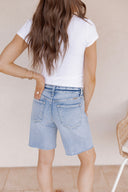 Day Trip Mid Rise Relaxed Bermuda Jean Shorts