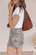 Kancan | Off-Duty High Rise Camo Print Shorts
