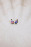 Mini Twisted Rope Single Stone Sterling Silver Studs-Stud Earrings-Rae Collective, Women's Online Fashion Boutique Located in Phoenix, Arizona (Scottsdale Area)