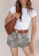 Kancan | Off-Duty High Rise Camo Print Shorts