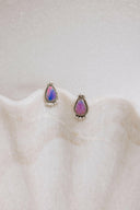 Mini Twisted Rope Single Stone Sterling Silver Studs-Stud Earrings-Rae Collective, Women's Online Fashion Boutique Located in Phoenix, Arizona (Scottsdale Area)