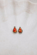 Mini Twisted Rope Single Stone Sterling Silver Studs-Stud Earrings-Rae Collective, Women's Online Fashion Boutique Located in Phoenix, Arizona (Scottsdale Area)