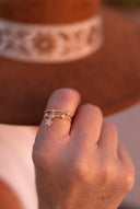Cubic Zirconia Pentagram Minimalist Stackable Ring-Rings-Krush Kandy, Women's Online Fashion Boutique Located in Phoenix, Arizona (Scottsdale Area)