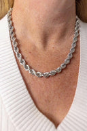 Arden's Sterling Twist Chain-Chain Necklaces-Krush Kandy, Women's Online Fashion Boutique Located in Phoenix, Arizona (Scottsdale Area)