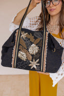 Metallic Floral Tote