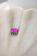 Square Dance Sterling Silver Bar Necklace-Squash Blossom Necklaces-Rae Collective, Women's Online Fashion Boutique Located in Phoenix, Arizona (Scottsdale Area)