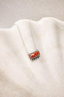 Square Dance Sterling Silver Bar Necklace-Squash Blossom Necklaces-Rae Collective, Women's Online Fashion Boutique Located in Phoenix, Arizona (Scottsdale Area)