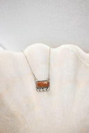 Square Dance Sterling Silver Bar Necklace-Squash Blossom Necklaces-Rae Collective, Women's Online Fashion Boutique Located in Phoenix, Arizona (Scottsdale Area)