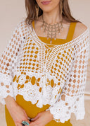 Boho Breeze Crochet Lace Cover-Up Top
