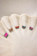Square Dance Sterling Silver Bar Necklace-Squash Blossom Necklaces-Rae Collective, Women's Online Fashion Boutique Located in Phoenix, Arizona (Scottsdale Area)