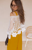 Boho Breeze Crochet Lace Cover-Up Top