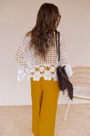 Boho Breeze Crochet Lace Cover-Up Top