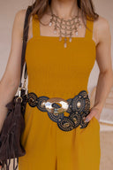 Organic Oval Disc Link Boho Belt