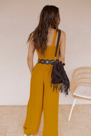 Sweet Sunshine Smocked Sleeveless Wide Leg Jumpsuit
