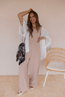 Festival Feels Crochet Medallion Tassel Kimono