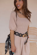 Organic Oval Disc Link Boho Belt