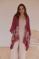 Floral Embroidered Stitch Kimono