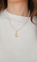 Until Now Pearl Initial Pendant Necklace-Squash Blossom Necklaces-Rae Collective, Women's Online Fashion Boutique Located in Phoenix, Arizona (Scottsdale Area)