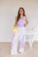 Floral Textured Knit Tank Top
