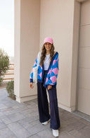 LUXE Diamond Checkered Oversized Cardigan-Sweaters-Rae Collective, Women's Online Fashion Boutique Located in Phoenix, Arizona (Scottsdale Area)