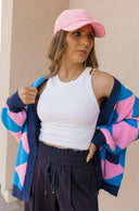 LUXE Diamond Checkered Oversized Cardigan-Sweaters-Rae Collective, Women's Online Fashion Boutique Located in Phoenix, Arizona (Scottsdale Area)