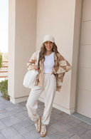 LUXE Diamond Checkered Oversized Cardigan-Sweaters-Rae Collective, Women's Online Fashion Boutique Located in Phoenix, Arizona (Scottsdale Area)
