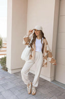 LUXE Diamond Checkered Oversized Cardigan-Sweaters-Rae Collective, Women's Online Fashion Boutique Located in Phoenix, Arizona (Scottsdale Area)