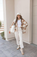 LUXE Diamond Checkered Oversized Cardigan-Sweaters-Rae Collective, Women's Online Fashion Boutique Located in Phoenix, Arizona (Scottsdale Area)
