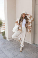 LUXE Diamond Checkered Oversized Cardigan-Sweaters-Rae Collective, Women's Online Fashion Boutique Located in Phoenix, Arizona (Scottsdale Area)
