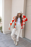 LUXE Diamond Checkered Oversized Cardigan-Sweaters-Rae Collective, Women's Online Fashion Boutique Located in Phoenix, Arizona (Scottsdale Area)