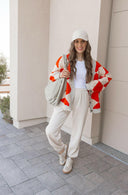 LUXE Diamond Checkered Oversized Cardigan-Sweaters-Rae Collective, Women's Online Fashion Boutique Located in Phoenix, Arizona (Scottsdale Area)