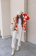 LUXE Diamond Checkered Oversized Cardigan-Sweaters-Rae Collective, Women's Online Fashion Boutique Located in Phoenix, Arizona (Scottsdale Area)