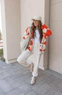 LUXE Diamond Checkered Oversized Cardigan-Sweaters-Rae Collective, Women's Online Fashion Boutique Located in Phoenix, Arizona (Scottsdale Area)