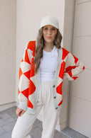 LUXE Diamond Checkered Oversized Cardigan-Sweaters-Rae Collective, Women's Online Fashion Boutique Located in Phoenix, Arizona (Scottsdale Area)